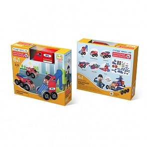 Магнитный конструктор - Спасательная техника, 6-в-1 (Magneticus, BLO-002-08)